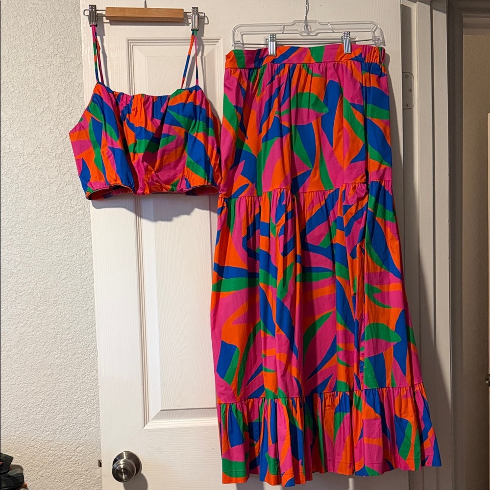 Show Me Your MuMu Cartagena Maxi Skirt and Crop Top Set